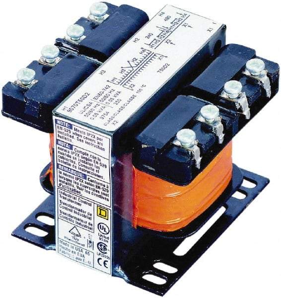 Square D - 1 Phase, 50 VA, Control Transformer - 131°F Temp Rise - Strong Tooling