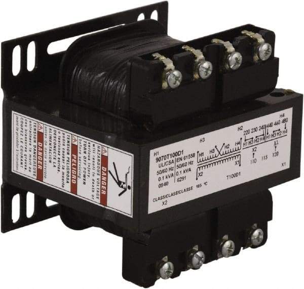 Square D - 100 VA, Control Transformer - 3.34 Inch Deep - Strong Tooling