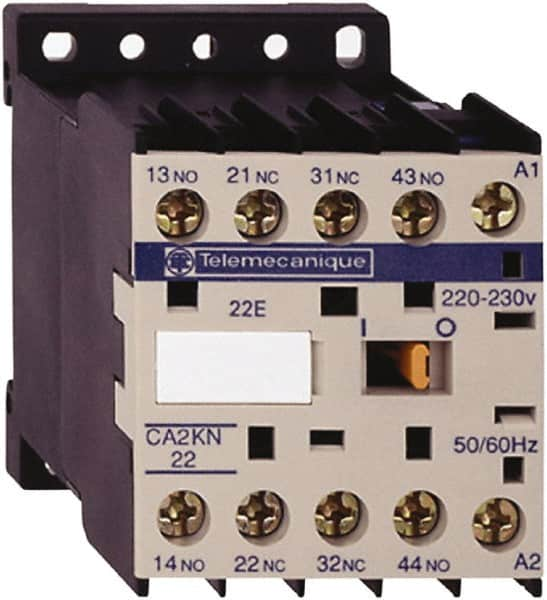 Schneider Electric - 2NC/2NO, 220-230 VAC at 50/60 Hz Control Relay - 17 V - Strong Tooling