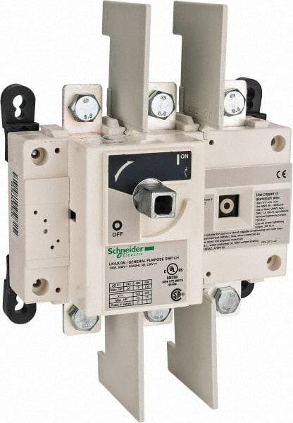 Schneider Electric - 600VAC at 50/60 Hz, 3 Pole, Nonfused Cam & Disconnect Switch - 7.09 Inch Wide x x 6.3 Inch High x x 3.74 Inch Deep - Strong Tooling