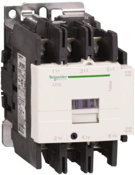 Schneider Electric - 3 Pole, 48 Coil VAC at 50/60 Hz, 95 Amp at 440 VAC, Nonreversible IEC Contactor - Bureau Veritas, CCC, CSA C22.2 No. 14, DNV, EN/IEC 60947-4-1, EN/IEC 60947-5-1, GL, GOST, LROS, RINA, UL 508 - Strong Tooling