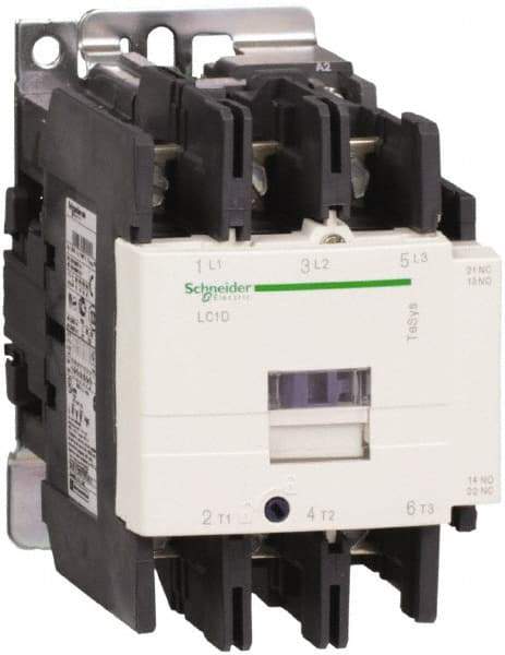 Schneider Electric - 3 Pole, 120 Coil VAC at 50/60 Hz, 80 Amp at 440 VAC, Nonreversible IEC Contactor - Bureau Veritas, CCC, CSA, CSA C22.2 No. 14, DNV, EN/IEC 60947-4-1, EN/IEC 60947-5-1, GL, GOST, LROS, RINA, RoHS Compliant, UL 508, UL Listed - Strong Tooling