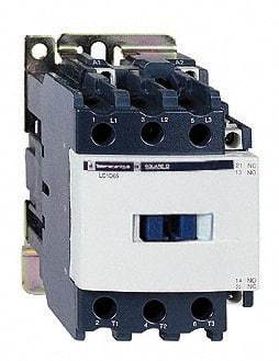 Schneider Electric - 3 Pole, 24 Coil VDC, 65 Amp at 440 VAC and 80 Amp at 440 VAC, Nonreversible IEC Contactor - 1 Phase hp: 10 at 230/240 VAC, 5 at 115 VAC, 3 Phase hp: 20 at 200/208 VAC, 20 at 230/240 VAC, 50 at 460/480 VAC, 50 at 575/600 VAC - Strong Tooling