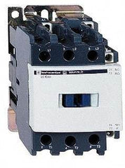 Schneider Electric - 3 Pole, 480 Coil VAC at 60 Hz, 40 Amp at 440 VAC and 60 Amp at 440 VAC, Nonreversible IEC Contactor - 1 Phase hp: 3 at 115 VAC, 5 at 230/240 VAC, 3 Phase hp: 10 at 200/208 VAC, 10 at 230/240 VAC, 30 at 460/480 VAC, 30 at 575/600 VAC - Strong Tooling