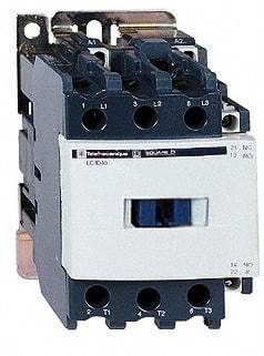 Schneider Electric - 3 Pole, 120 Coil VAC at 60 Hz, 50 Amp at 440 VAC and 80 Amp at 440 VAC, Nonreversible IEC Contactor - 1 Phase hp: 3 at 115 VAC, 7.5 at 230/240 VAC, 3 Phase hp: 15 at 200/208 VAC, 15 at 230/240 VAC, 40 at 460/480 VAC, 40 at 575/600 VAC - Strong Tooling