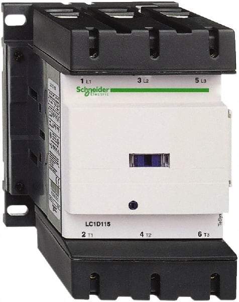 Schneider Electric - 3 Pole, 220 Coil VAC at 50/60 Hz, 150 Amp at 440 VAC, Nonreversible IEC Contactor - Bureau Veritas, CCC, CSA, CSA C22.2 No. 14, DNV, EN/IEC 60947-4-1, EN/IEC 60947-5-1, GL, GOST, LROS, RINA, RoHS Compliant, UL 508, UL Listed - Strong Tooling