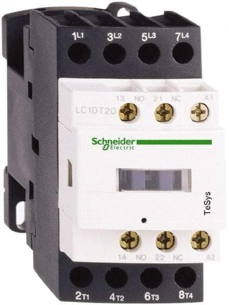 Schneider Electric - 4 Pole, 24 Coil VAC at 50/60 Hz, 32 Amp at 440 VAC, Nonreversible IEC Contactor - Bureau Veritas, CCC, CSA, CSA C22.2 No. 14, DNV, EN/IEC 60947-4-1, EN/IEC 60947-5-1, GL, GOST, LROS, RINA, UL 508, UL Listed - Strong Tooling