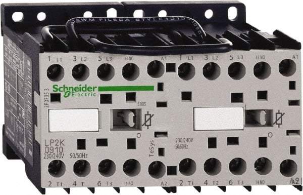 Schneider Electric - 3 Pole, 24 Coil VDC, 12 Amp at 440 VAC, 16 Amp at 690 VAC and 20 Amp at 440 VAC, Reversible IEC Contactor - BS 5424, CSA, IEC 60947, NF C 63-110, RoHS Compliant, UL Listed, VDE 0660 - Strong Tooling