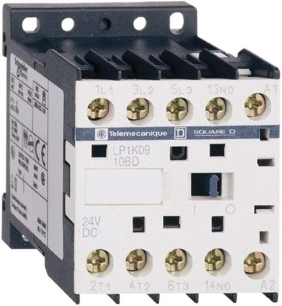 Schneider Electric - 3 Pole, 24 Coil VDC, 16 Amp at 690 VAC, 20 Amp at 440 VAC and 9 Amp at 440 VAC, Nonreversible IEC Contactor - BS 5424, CSA, IEC 60947, NF C 63-110, RoHS Compliant, UL Listed, VDE 0660 - Strong Tooling