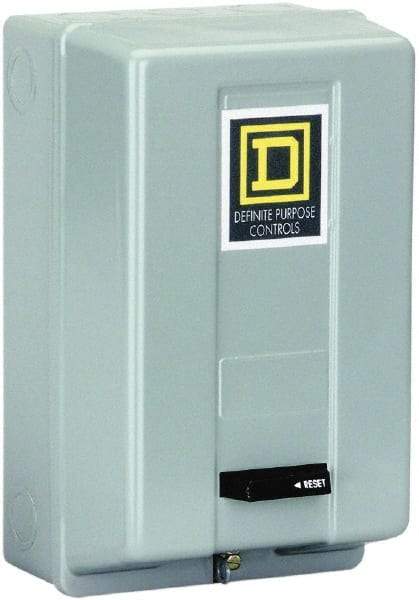 Square D - 3 Pole, 20 Amp Inductive Load, 440 Coil VAC at 50 Hz and 480 Coil VAC at 60 Hz, Definite Purpose Contactor - Phase 1 and Phase 3 Hp:  1.5 at 115 VAC, 3 at 230 VAC, 7.5 at 230 VAC, 7.5 at 460 VAC, 7.5 at 575 VAC, Enclosed Enclosure, NEMA 1 - Strong Tooling