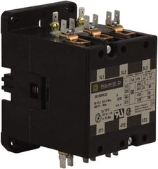 Square D - 3 Pole, 90 Amp Inductive Load, 24 Coil VAC at 50/60 Hz, Definite Purpose Contactor - Phase 1 and Phase 3 Hp:  20 at 230 VAC, 30 at 230 VAC, 50 at 460 VAC, 50 at 575 VAC, 7.5 at 115 VAC, 120 Amp Resistive Rating, CE, CSA, UL Listed - Strong Tooling