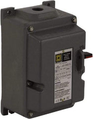 Square D - 3 Poles, 27 Amp, M-1 NEMA, Enclosed Pushbutton Manual Motor Starter - 10 hp at 380 to 575 VAC & 7-1/2 hp at 200 to 230 VAC, CSA, NEMA 7/9 & UL Listed - Strong Tooling