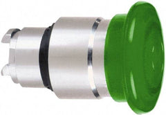 Schneider Electric - 22mm Mount Hole, Extended Mushroom Head, Pushbutton Switch Only - Round, Green Pushbutton, Nonilluminated, Momentary (MO) - Strong Tooling