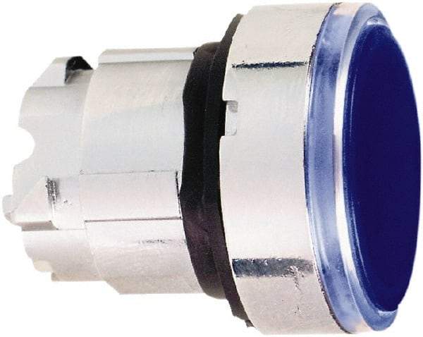 Schneider Electric - 22mm Mount Hole, Flush, Pushbutton Switch Only - Round, Blue Pushbutton, Nonilluminated, Momentary (MO) - Strong Tooling