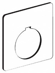 Schneider Electric - Square, Plastic Legend Plate - Blank - White Background, 30mm Hole Diameter, 57 Inch Square - Strong Tooling