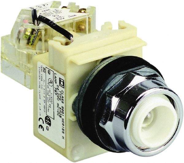 Schneider Electric - 250 V Incandescent & LED Push-to-Test Pilot Light - Screw Clamp Connector, 104mm OAL x 54mm Wide, Dust-tight, Oiltight, Shock Resistant, Vibration Resistant, Watertight - Strong Tooling