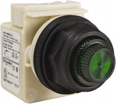 Schneider Electric - 24 V, 28 V Green Lens LED Indicating Light - Round Lens, Screw Clamp Connector, Corrosion Resistant, Dust Resistant, Oil Resistant - Strong Tooling