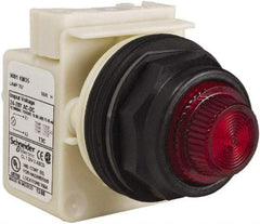 Schneider Electric - 24 V, 28 V Red Lens Indicating Light - Round Lens, Screw Clamp Connector, Corrosion Resistant, Dust Resistant, Oil Resistant - Strong Tooling