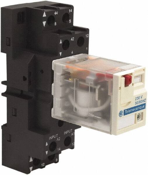 Schneider Electric - 3,750 VA Power Rating, Electromechanical Plug-in General Purpose Relay - 15 Amp at 250 VAC & 28 VDC, 2CO, 230 VAC - Strong Tooling