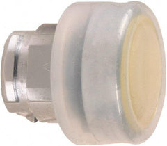 Schneider Electric - 22mm Mount Hole, Extended Straight, Pushbutton Switch Only - Round, Yellow Pushbutton, Nonilluminated, Momentary (MO) - Strong Tooling