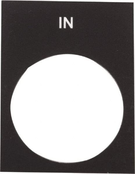 Schneider Electric - Rectangular, PVC Legend Plate - In - Black Background, White Letters, 22mm Hole Diameter, 30mm Wide x 40mm High - Strong Tooling