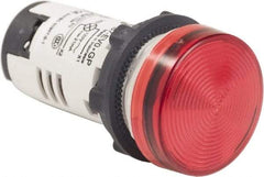 Schneider Electric - 120 VAC Red Lens LED Pilot Light - Round Lens, Screw Clamp Connector, 29mm Wide, Shock Resistant, Vibration Resistant - Strong Tooling