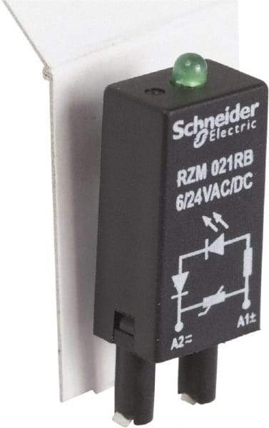 Schneider Electric - 6-24 VAC, 6-24 VDC, Relay Protection Module - For Use with RGZ Sockets (RXG Series), RSZ Sockets (RSB Series) - Strong Tooling