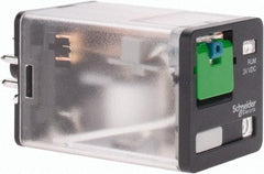 Schneider Electric - Octal Electromechanical Plug-in General Purpose Relay - 10 Amp at 240 V, DPDT, 24 VDC, 35mm Wide x 56mm High x 35.4mm Deep - Strong Tooling