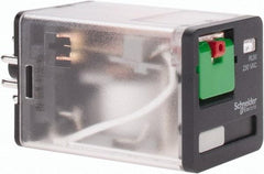 Schneider Electric - 3 at 60 Hz VA Power Rating, Octal Electromechanical Plug-in General Purpose Relay - 10 Amp at 277 VAC & 30 VDC, DPDT, 230 VAC, 35mm Wide x 56mm High x 35.4mm Deep - Strong Tooling