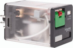 Schneider Electric - 3 at 60 Hz VA Power Rating, Octal Electromechanical Plug-in General Purpose Relay - 10 Amp at 277 VAC & 30 VDC, DPDT, 120 VAC, 35mm Wide x 56mm High x 35.4mm Deep - Strong Tooling