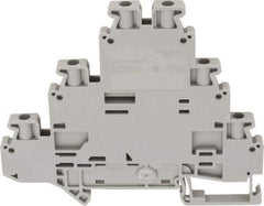 Schneider Electric - 3 Poles, 500 Volt, 24 Amp, -40 to 266°F, DIN Rail Mount, Polyamide Passthrough Terminal Block - 6 Contacts, 26 to 12 AWG Compatibility, 77-1/2mm High - Strong Tooling