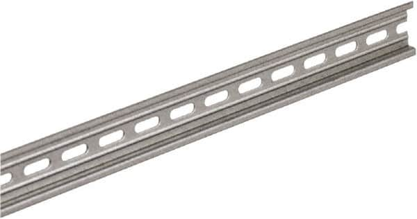 Square D - 2m Long x 0.3 Inch Wide x 1.38 Inch High x Steel DIN Rail - 0.04 Inch Thick - Strong Tooling