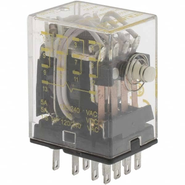 Square D - Electromechanical Plug-in General Purpose Relay - 5 Amp at 240 VAC, 4PDT, 24 VDC - Strong Tooling