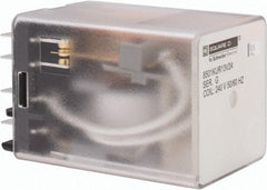 Square D - 11 Pins, 1 hp at 277 Volt & 1/3 hp at 120 Volt, 3 VA Power Rating, Square Electromechanical Plug-in General Purpose Relay - 10 Amp at 250 VAC, 3PDT, 240 VAC at 50/60 Hz, 34.9mm Wide x 50mm High x 35.4mm Deep - Strong Tooling