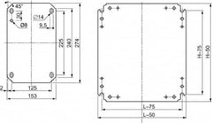 Schneider Electric - Electrical Enclosure Steel Mounting Plate - For Use with 300 (H) x 200 (W) Floor Standing Enclosure, RoHS Compliant, Includes Mounting Hardware & Mounting Plate - Strong Tooling