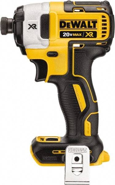 DeWALT - 20 Volt, 1/4" Drive, 20, 125, 152 Ft/Lb Torque, Cordless Impact Driver - 1000, 2800, 3250 RPM, Lithium-Ion, Bare Tool - Strong Tooling