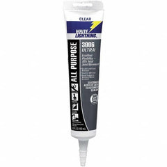 White Lightning - 5.5 oz Tube Clear Acrylic & Latex Sealant - -30 to 180°F Operating Temp, 45 min Tack Free Dry Time, 5 to 7 Days Full Cure Time - Strong Tooling