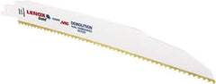 Lenox - 9" Long x 7/8" Thick, Bi-Metal Reciprocating Saw Blade - Tapered Profile, 6 TPI, Toothed Edge, Universal Shank - Strong Tooling