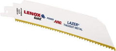 Lenox - 6" Long x 1" Thick, Bi-Metal Reciprocating Saw Blade - Tapered Profile, 8 TPI, Toothed Edge, Universal Shank - Strong Tooling