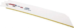 Lenox - 9" Long x 1" Thick, Bi-Metal Reciprocating Saw Blade - Tapered Profile, 8 TPI, Toothed Edge, Universal Shank - Strong Tooling