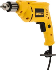 DeWALT - 3/8" Keyed Chuck, 2,800 RPM, Pistol Grip Handle Electric Drill - 7 Amps, 120 Volts, Reversible - Strong Tooling