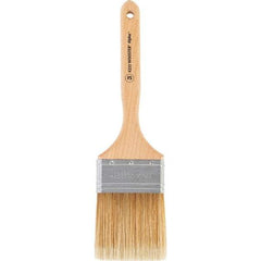 Wooster Brush - 3" Flat Synthetic Sash Brush - 3-3/16" Bristle Length, 7-7/8" Maple Fluted Handle - Strong Tooling