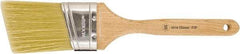 Wooster Brush - 2-1/2" Oval/Angle Synthetic Varnish Brush - 3-3/16" Bristle Length, 8" Maple Fluted Handle - Strong Tooling