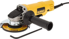 DeWALT - 4-1/2" Wheel Diam, 12,000 RPM, Corded Angle & Disc Grinder - 5/8-11 Spindle, 120 Volts, 7.5 Amps - Strong Tooling