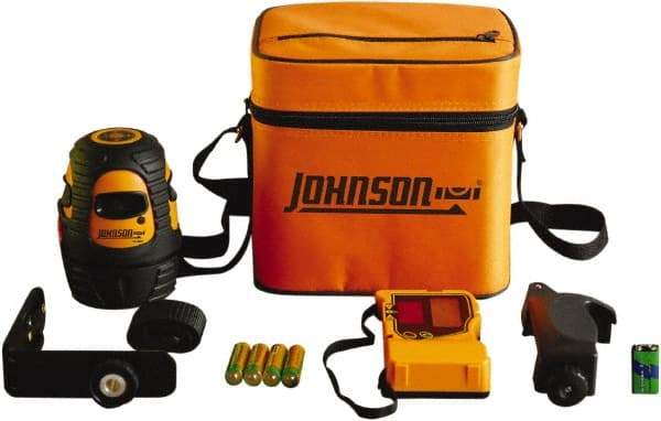 Johnson Level & Tool - 1 Beam 200' (Interior) 300' (Exterior) Max Range Self Leveling Line Laser - Red Beam, 1/8" at 50' Accuracy, 3-3/4" Long x 5-1/8" High, Battery Included - Strong Tooling