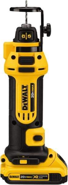 DeWALT - 1/4 and 1/8 Inch Collet, 2,600 RPM, Spiral Saw - 20 Volts, 2 Batteries, Charger Included - Strong Tooling