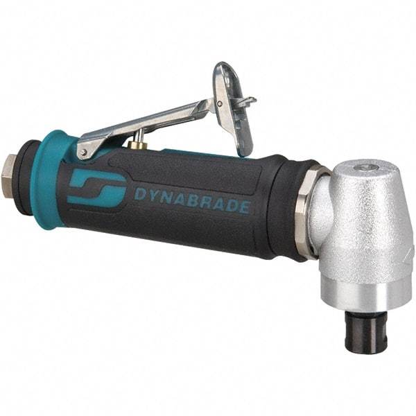 Dynabrade - 1/4" Collet, Angle Handle, Air Angle Die Grinder - 20,000 RPM, Rear Exhaust, 26 CFM, 0.4 hp, 90 psi, 1/4 NPT Inlet - Strong Tooling