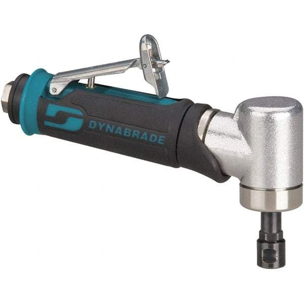 Dynabrade - 1/4" Collet, Angle Handle, Air Angle Die Grinder - 25,000 RPM, Rear Exhaust, 26 CFM, 0.4 hp, 90 psi, 1/4 NPT Inlet - Strong Tooling