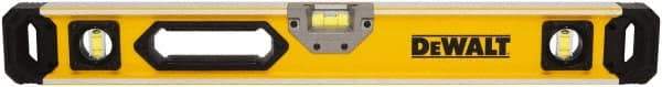 DeWALT - Magnetic 48" Long 3 Vial Box Beam Level - Aluminum, Yellow - Strong Tooling