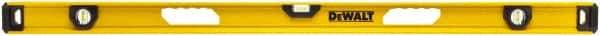 DeWALT - Magnetic 48" Long 3 Vial I-Beam Level - Aluminum, Yellow - Strong Tooling